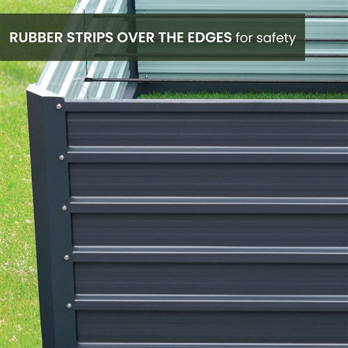 Hanover - Galvanized Steel Raised Rectangle Garden Bed 71"x35"x22" - Grey - HANRECGB-4GRY