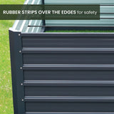 Hanover - Galvanized Steel Raised Rectangle Garden Bed 71"x35"x22" - Grey - HANRECGB-4GRY