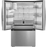Midea - 29 CF 3-Door French Door, Dual Ice Maker, Water and Ice Dispenser, ESTAR - MRF29D6AST