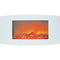 Cambridge - 35" Curved Wall Mount Electronic Fireplace with Logs - White