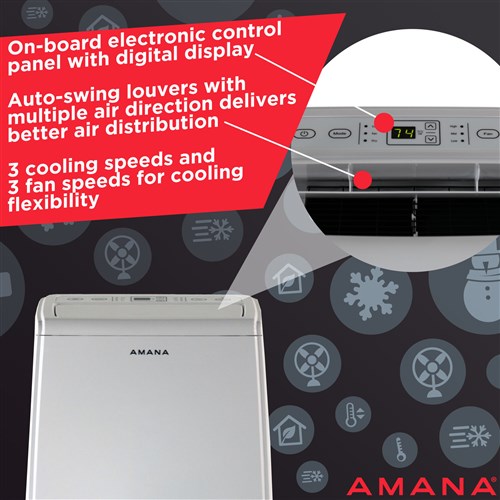 AMANA - 6,000 BTU Portable AC | AMAP064AW