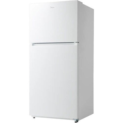 Midea - 21 CF Top Mount Refrigerator, Glass Shelves, Ice Maker Ready, ESTAR - MRT21D3BWW
