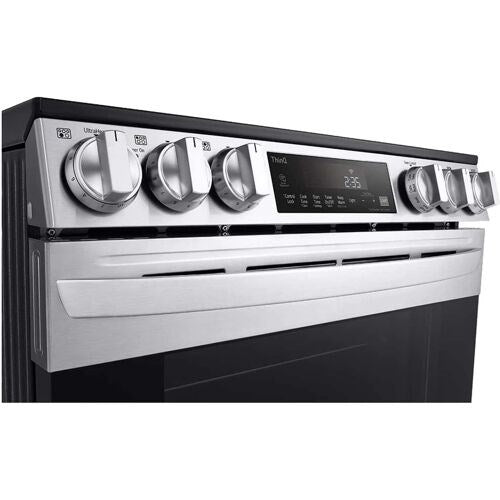 LG - 6.3 CF Electric Single Oven Slide-In Range, Air Fry, ThinQ, Self Clean - LSEL6333F