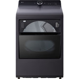 LG - 7.3 CF Gas Dryer, LCD Digital Dial Control, Wi-Fi, Easy Load, Steam - DLGX8601BE