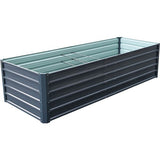 Hanover - Galvanized Steel Raised Rectangle Garden Bed 94"x35"x22" - Grey - HANRECGB-5GRY