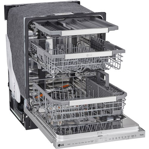 LG - 24" Top Control Dishwasher, 44dB, Smart WiFi, QuadWash Pro, Dynamic Dry - LDPS6762S