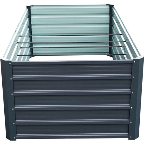 Hanover - Galvanized Steel Raised Rectangle Garden Bed 71"x35"x22" - Grey - HANRECGB-4GRY