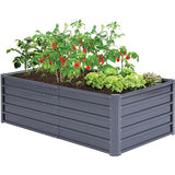 Hanover - Galvanized Steel Raised Rectangle Garden Bed 71"x35"x22" - Grey - HANRECGB-4GRY