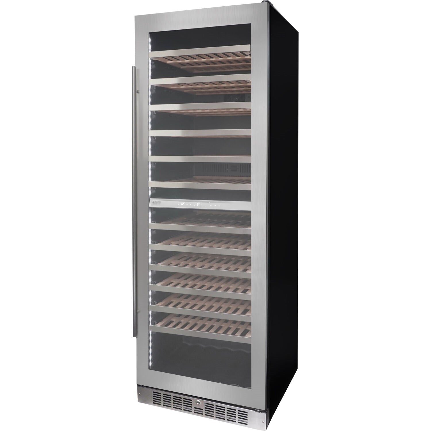 Danby - Silhouette Integrated Winde Cooler, Holds 129 Bottles, Towel Bar Handle - SPRWC140D1SS