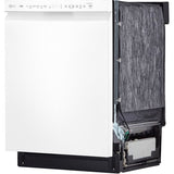 LG - 24" Front Control Dishwasher, 48 dBA, QuadWash, EasyRack Plus, 3rd Rack - LDFN4542W