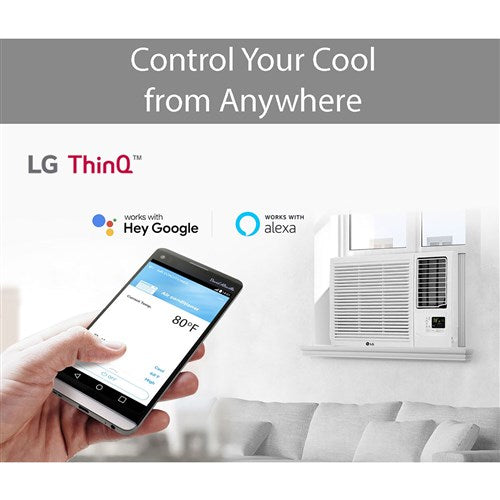 LG - 24, 000 BTU Heat/Cool Window Air Conditioner w/Wifi Controls - White