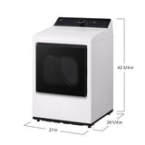 LG - 7.3 CF Electric Dryer, Wi-Fi, Easy Load, AI Sensor Dry - DLE8400WE