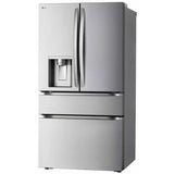 LG - 25 CF Counter Depth Max French Door with Dual Handle, Convertible Drawer - LF25G8330S