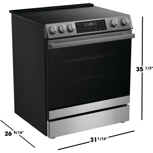 Sharp - 6.3 CF / 30" Electric Slide-In Range, Convection, AirFry - SSR3065JS