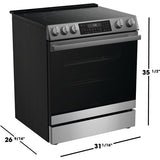Sharp - 6.3 CF / 30" Electric Slide-In Range, Convection, AirFry - SSR3065JS