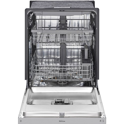 LG - 24" Front Control Dishwasher, 48 dBA, QuadWash, EasyRack Plus, 3rd Rack - LDFN4542S