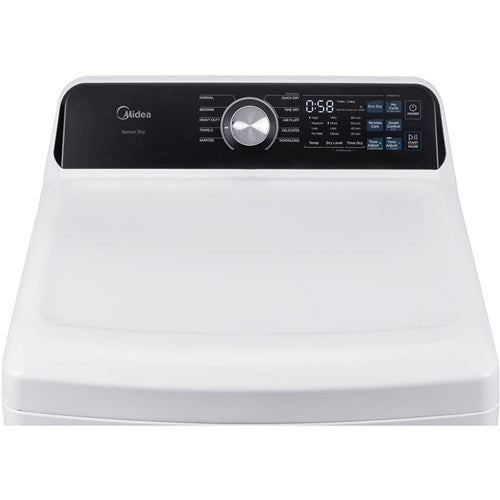 Midea - 7.0 CF Electric Dryer, Sensor Dry - MLTE45N4BWW