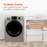Magic Chef - 2.7 Cu Ft Washer Dryer Combo - Grey - MCSCWD27S5