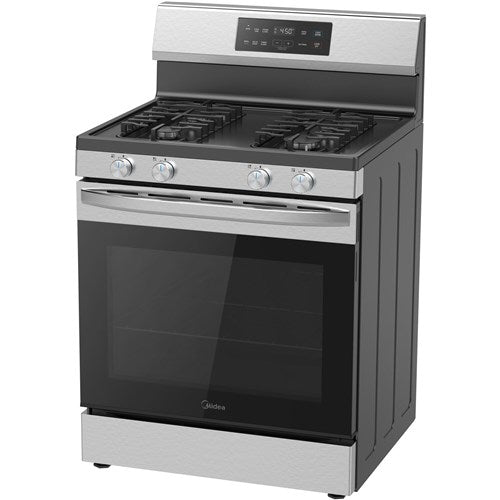 Midea - 30" Gas Range with Steam Clean - MGR30S2AST
