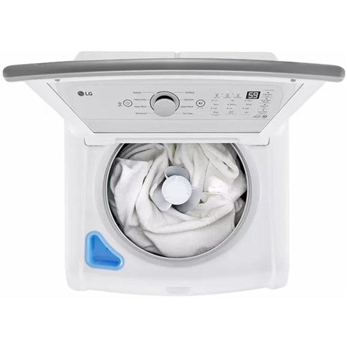 LG - 4.8 Top Load Washer (WT7155CW) & 7.3 CF Gas Dryer (DLG7151W) - WT7155CW-G-KIT