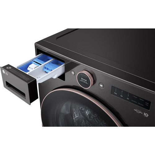 LG - 5.0 CF Ultra Large Capacity Front Load Washer, TurboWash360, Steam, Wifi - WM6500HBA