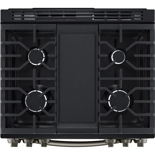 LG - 6.3 CF Gas Single Oven Slide-In Range, Instaview, Air Fry, ProBake,ThinQ - LSGL6335D