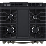 LG - 6.3 CF Gas Single Oven Slide-In Range, Instaview, Air Fry, ProBake,ThinQ - LSGL6335D