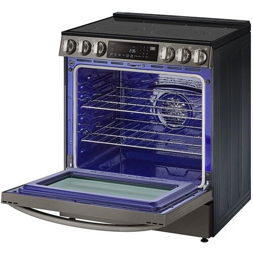 LG - 6.3 CF Electric Single Oven Slide-In Range, Instaview, Air Fry, ESTAR - LSEL6335DE