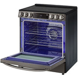 LG - 6.3 CF Electric Single Oven Slide-In Range, Instaview, Air Fry, ESTAR - LSEL6335DE