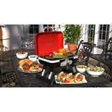 Cuisinart Petit Gourmet Portable Tabletop Outdoor LP Gas Grill in Red/Black