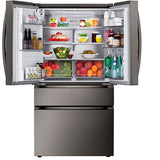 LG - 29 CF 4-Door French Door Refrigerator, Full Convert Drawer, Dual Handle - LF29H8330D