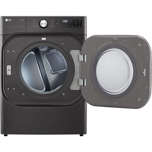 LG - 9.0 CF Mega Capacity Electric Dryer with Sensor Dry, Turbo Steam - DLEX8900B