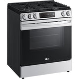 LG - 5.8 CF Gas Single Oven Slide-In Range, EasyClean Plus Self Clean, ThinQ - LSGL5831F