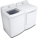 LG - 4.1 CF Top Load Washer (WT6105CW) & 7.3 CF Electric Dryer (DLE6100W) - WT6105CW-E-KIT