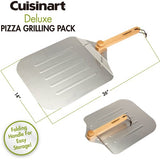 Cuisinart Grill - Deluxe Pizza Set Includes Cordierite Stone, Pizza Cutter and Peeler - CPS-515