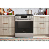 LG - 5.8 CF Gas Single Oven Slide-In Range, Air Fry, Fan Convection, ThinQ - LSGL5833F