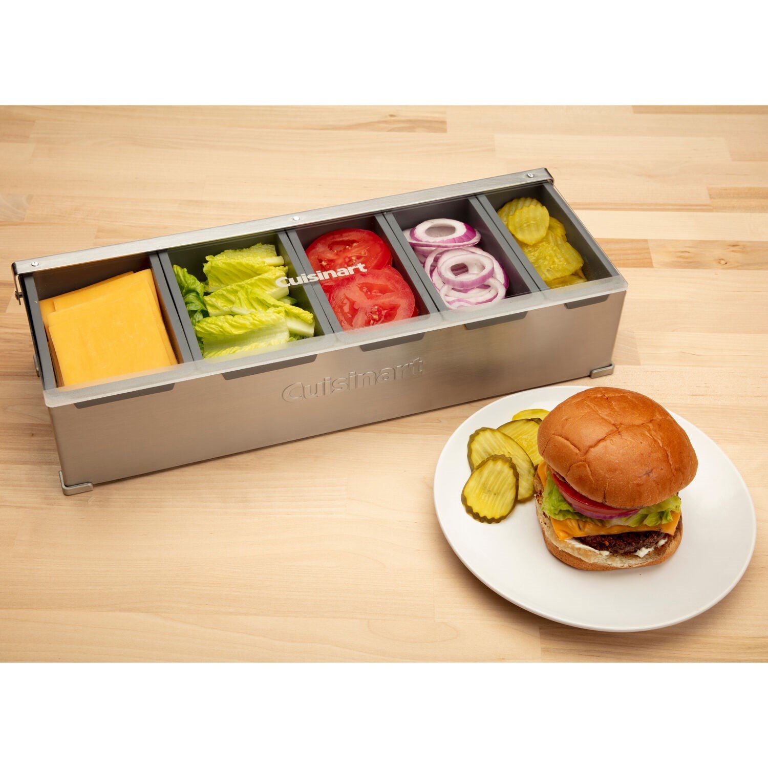 Cuisinart Grill - Condiment & Topping Station for Pizza, Omelets, Burgers, Tacos & More - CPS-617