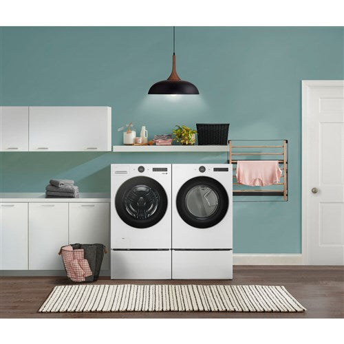 LG - 7.4 CF Ultra Large Capacity Electric Dryer w/ Sensor Dry and TurboSteam - DLEX5500W