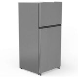 Midea - 18 CF Top Mount Refrigerator, Glass Shelves, Ice Maker Ready, ESTAR - MRT18S3AST