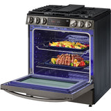 LG - 6.3 CF Gas Single Oven Slide-In Range, Instaview, Air Fry, ProBake,ThinQ - LSGL6335D
