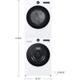 LG - 4.5 CF Front Load Washer (WM5500HWA) & 7.4 CF Electric Dryer (DLEX5500W) - WM5500HWA-E-KIT