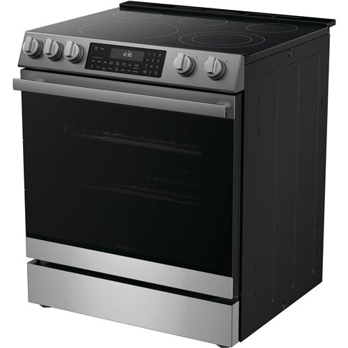 Sharp - 6.3 CF / 30" Electric Slide-In Range, Convection, AirFry - SSR3065JS