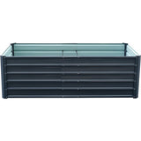 Hanover - Galvanized Steel Raised Rectangle Garden Bed 71"x35"x22" - Grey - HANRECGB-4GRY