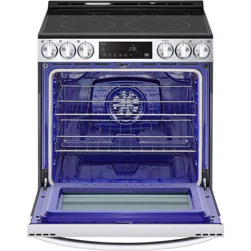 LG - 6.3 CF Electric Single Oven Slide-In Range, Air Fry, ThinQ, Self Clean - LSEL6333F