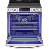 LG - 6.3 CF Electric Single Oven Slide-In Range, Air Fry, ThinQ, Self Clean - LSEL6333F