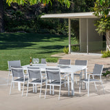 Mod Furniture - 9pc Dining Set: 8 Aluminum Chairs and 1 Extension Table