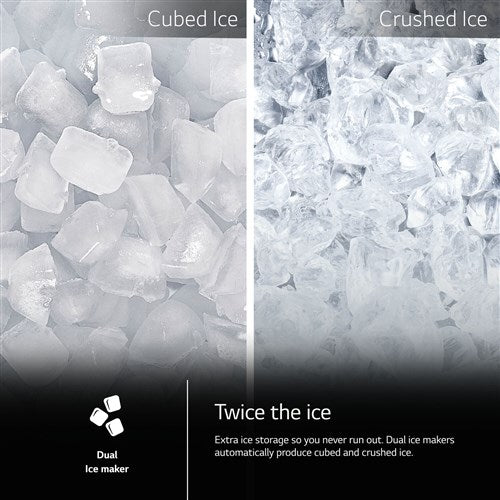 LG - 31 CF 3 Door French Door, Ice and Water with Dual Ice - LRFXS3106S