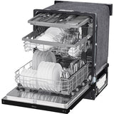 LG - 24" Front Control Dishwasher, 48 dBA, QuadWash, EasyRack Plus, 3rd Rack - LDFN4542B