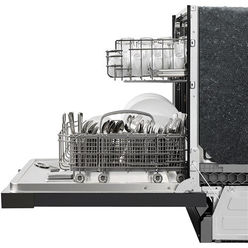 Midea - 24" Front Control Dishwasher, 52 dBA, Hybrid Tub - MDF24P1BBB