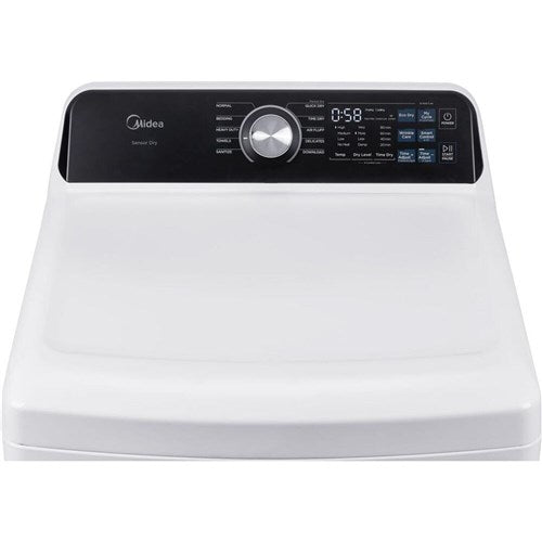 Midea - 7.0 CF Gas Dryer, Sensor Dry - MLTG45N4BWW
